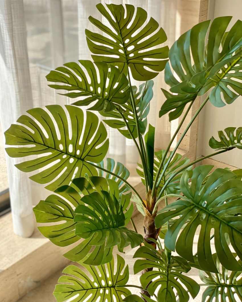 Artificial Dual Monstera Plant | 4 Feet | Pot not included