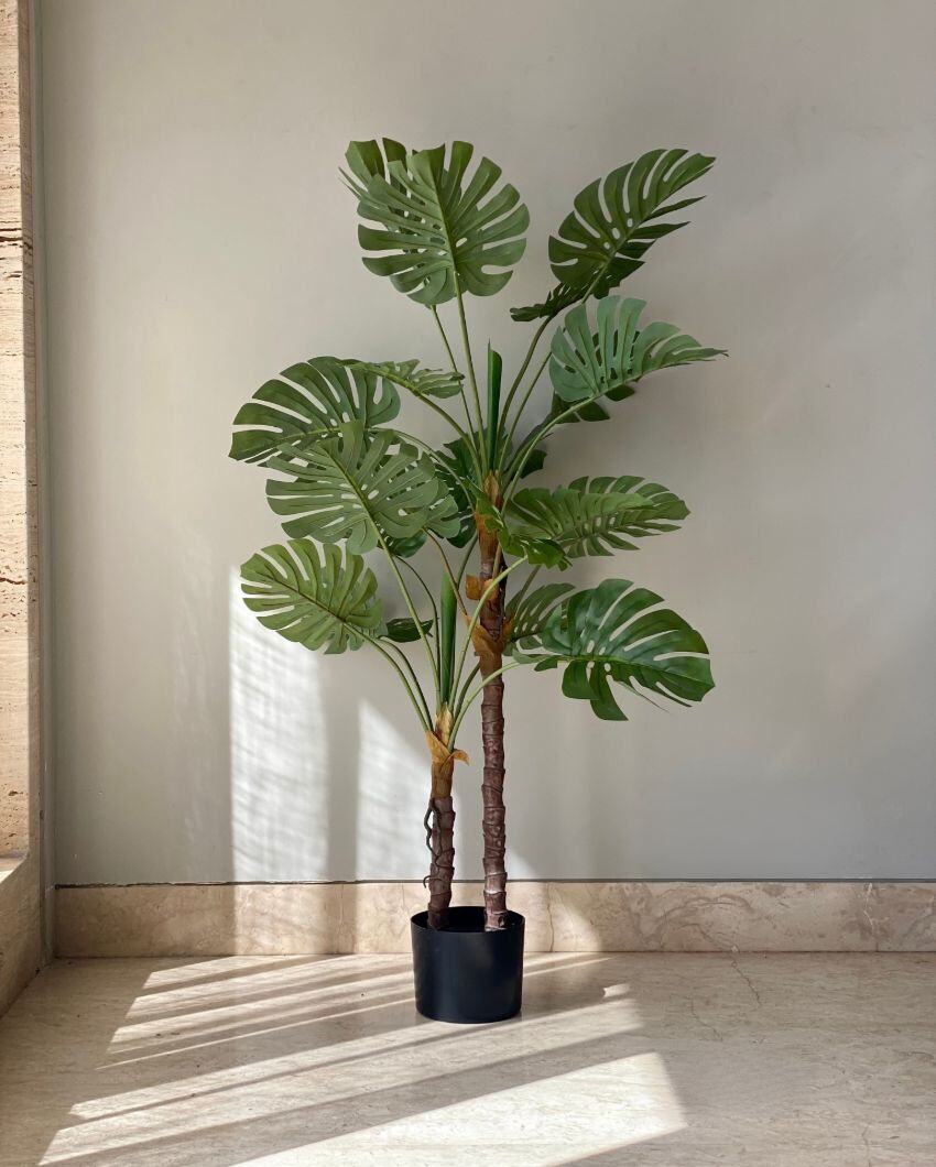 Artificial Dual Monstera Plant | 4 Feet | Pot not included