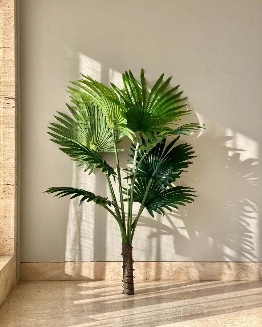 Artificial Fan Palm Plant | 4 Feet | Pot not included