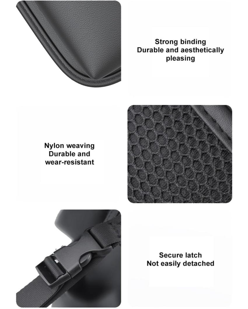 Space-Saving Car Back Seat Organizer With Tray | 8 x 14 x 16 inches