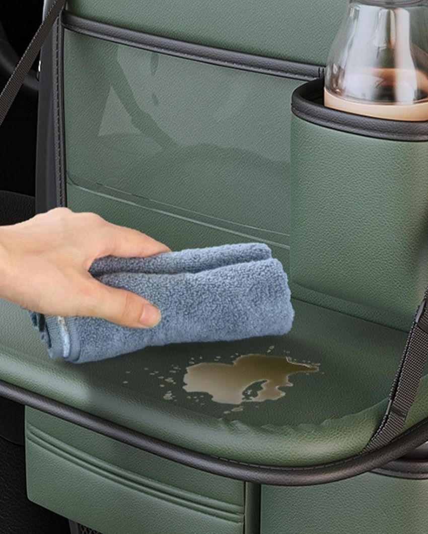 Space-Saving Car Back Seat Organizer With Tray | 8 x 14 x 16 inches