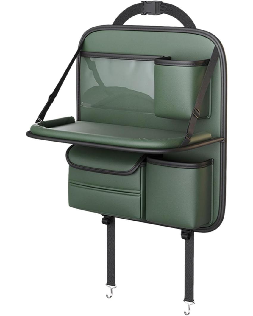 Space-Saving Car Back Seat Organizer With Tray | 8 x 14 x 16 inches