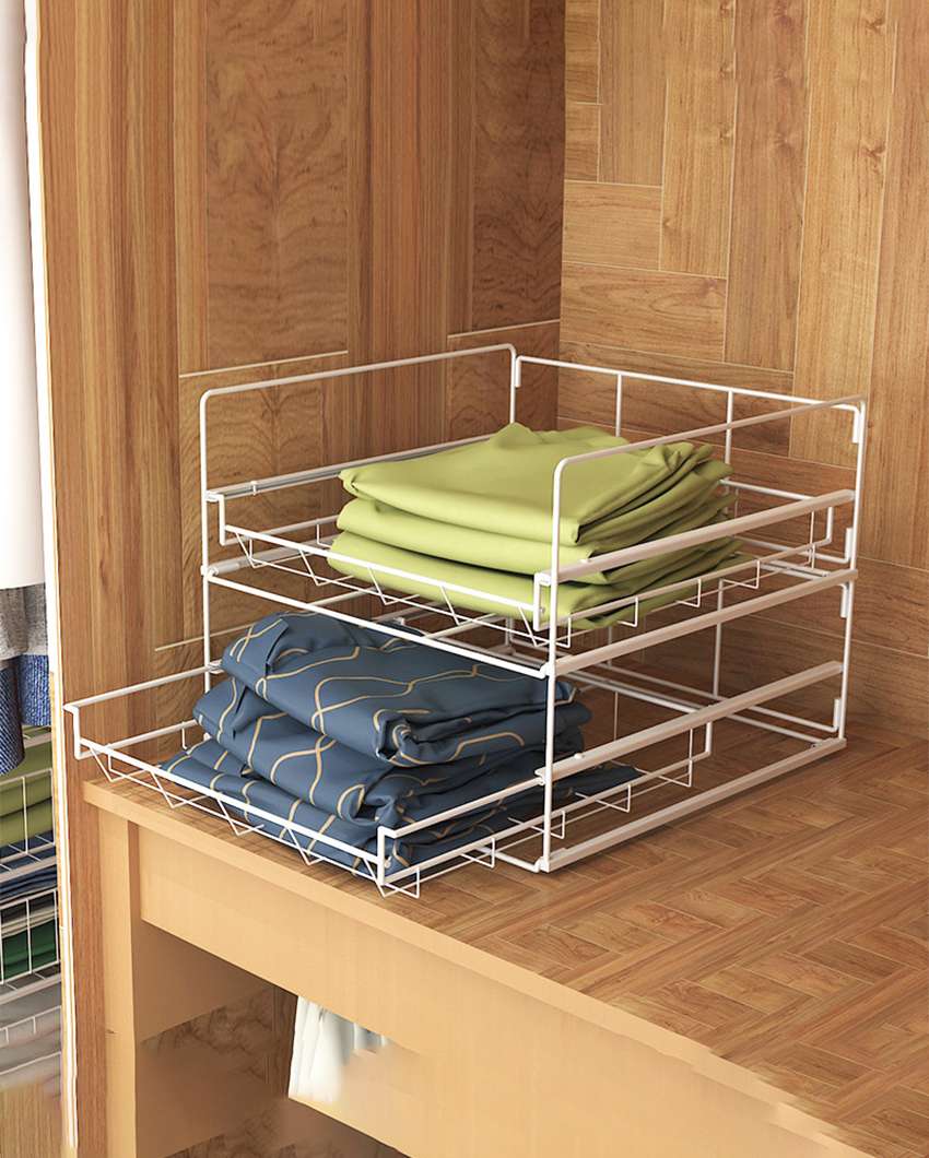 Space-Saving Stackable Wardrobe Rack | Set of 2 | 13 x 16 x 13 inches