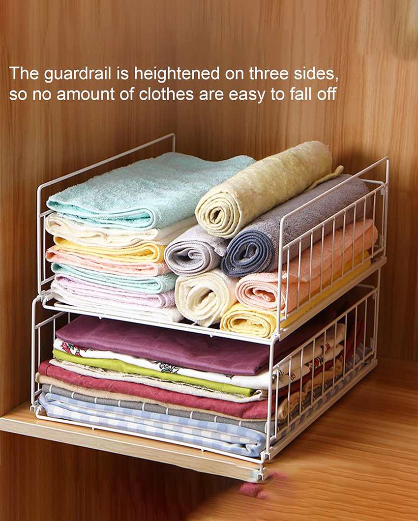 Space-Saving Stackable Wardrobe Rack | Set of 2 | 13 x 16 x 13 inches