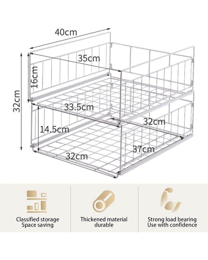 Space-Saving Stackable Wardrobe Rack | Set of 2 | 13 x 16 x 13 inches