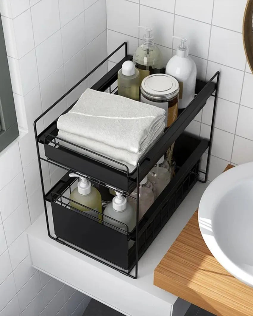 Modish Metal Pull Out Multi-Purpose Storage Drawer | 11 x 16 x 15 inches