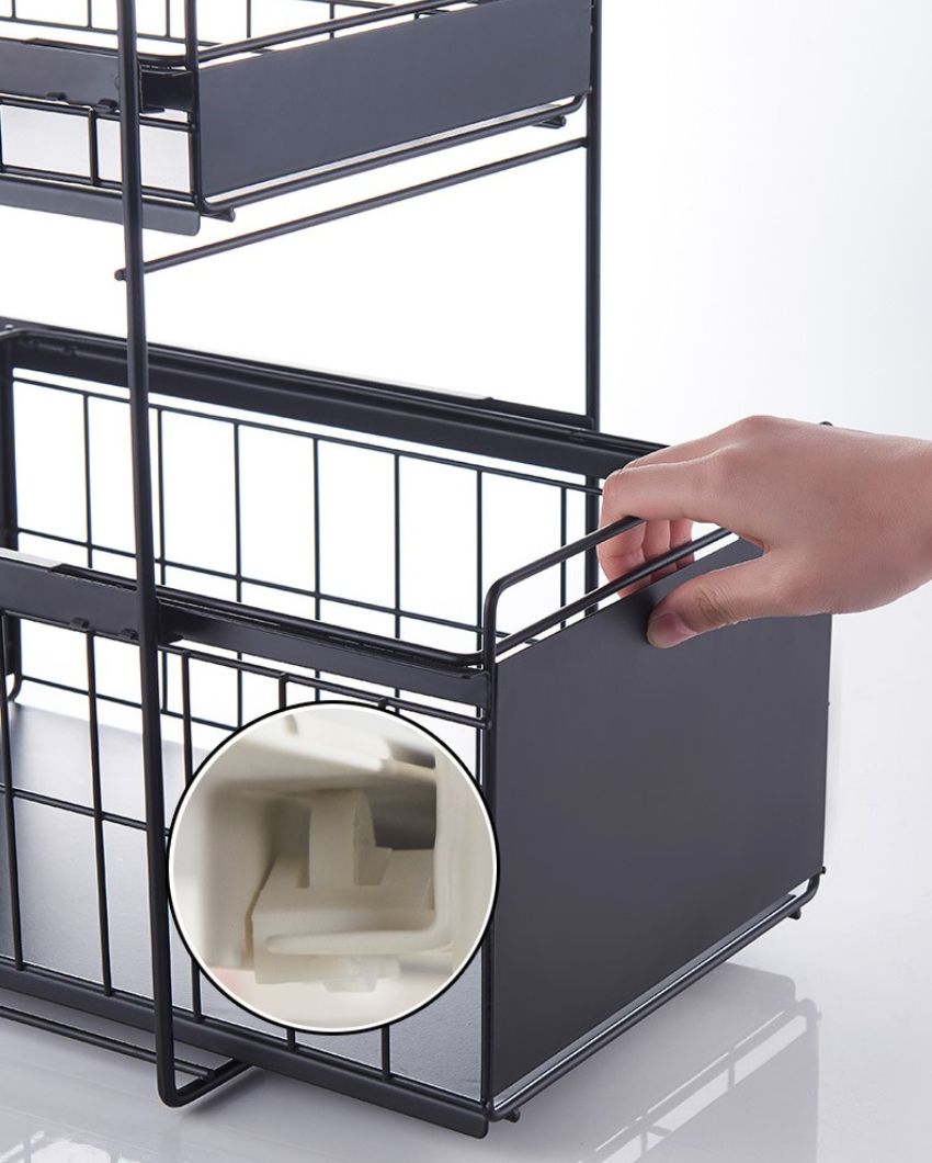 Modish Metal Pull Out Multi-Purpose Storage Drawer | 11 x 16 x 15 inches