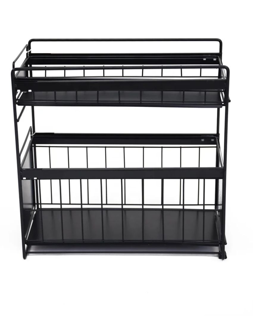 Modish Metal Pull Out Multi-Purpose Storage Drawer | 11 x 16 x 15 inches