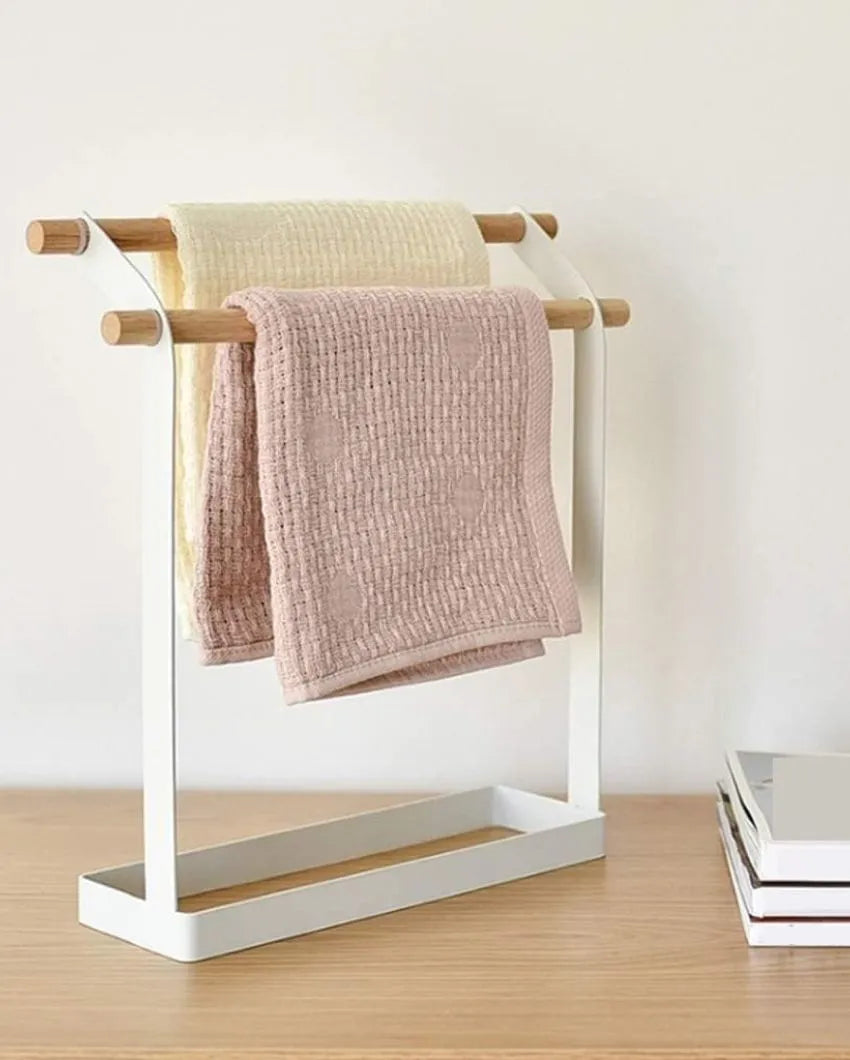 Quick Double Rod Carbon Steel Towel Holder | 11 x 3 x 12 inches