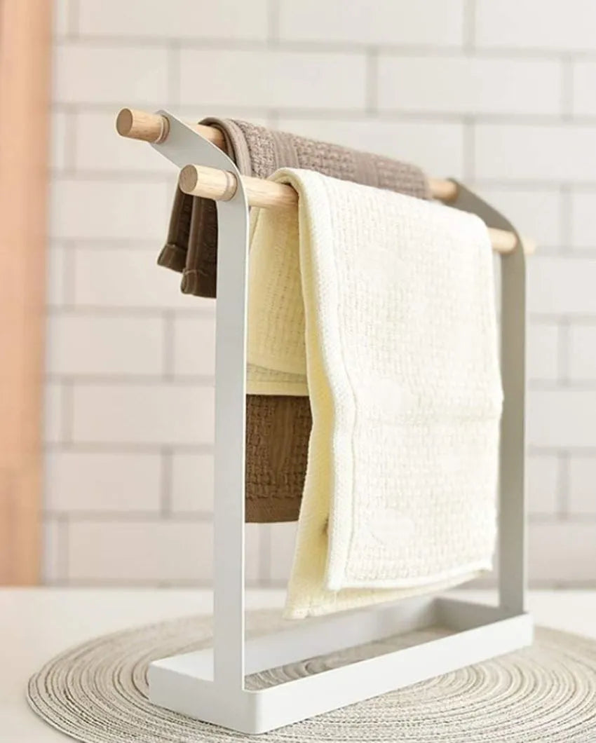 Quick Double Rod Carbon Steel Towel Holder | 11 x 3 x 12 inches