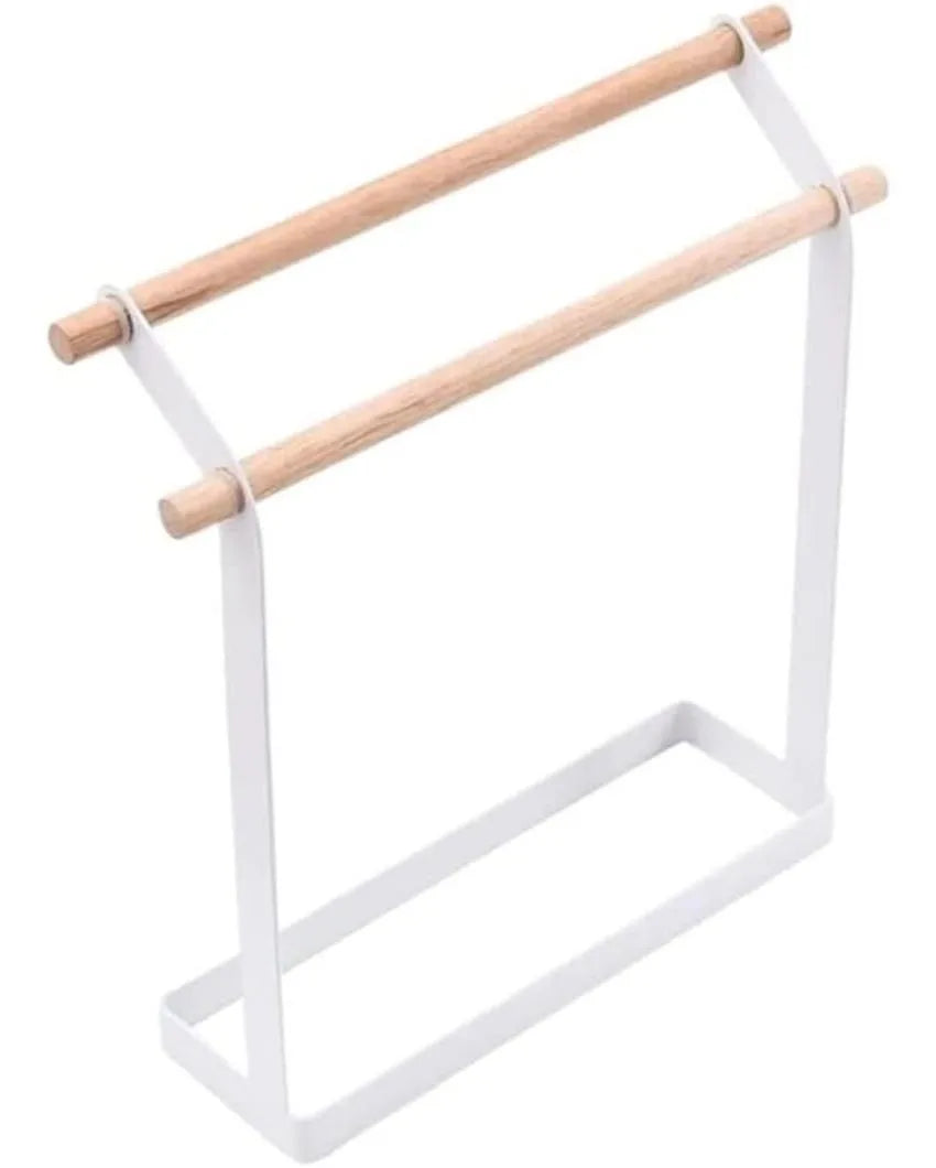 Quick Double Rod Carbon Steel Towel Holder | 11 x 3 x 12 inches