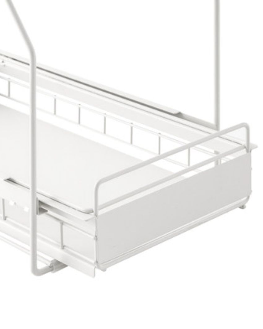 Futuristic Under Sink Metal Organizer White