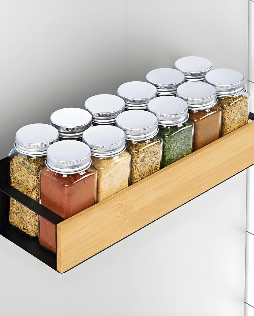Eco-Friendly Bamboo Magnetic Rack | Set of 2