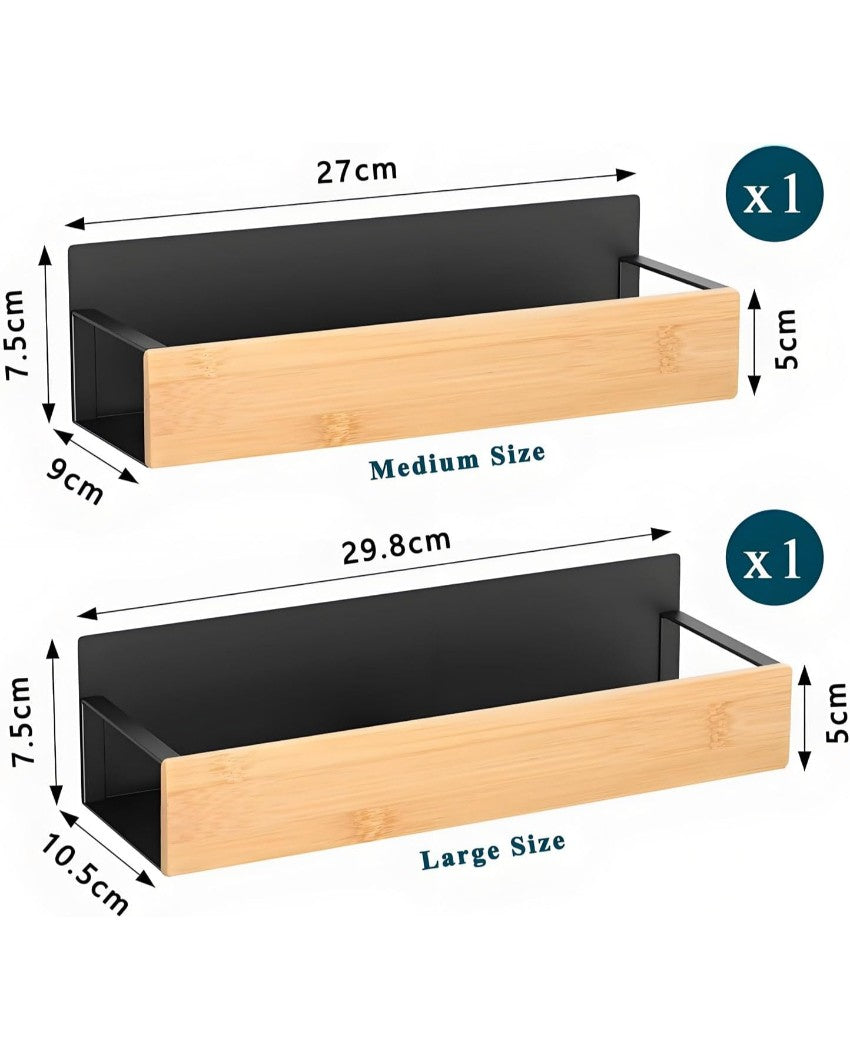 Eco-Friendly Bamboo Magnetic Rack | Set of 2