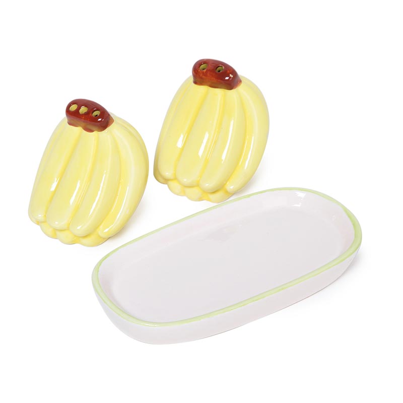 Bananas Salt and Pepper set with Tray Default Title