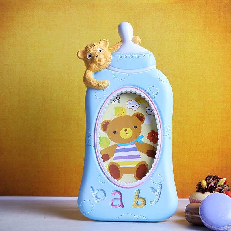 Blue Baby Milk Bottle Photo Frame Default Title