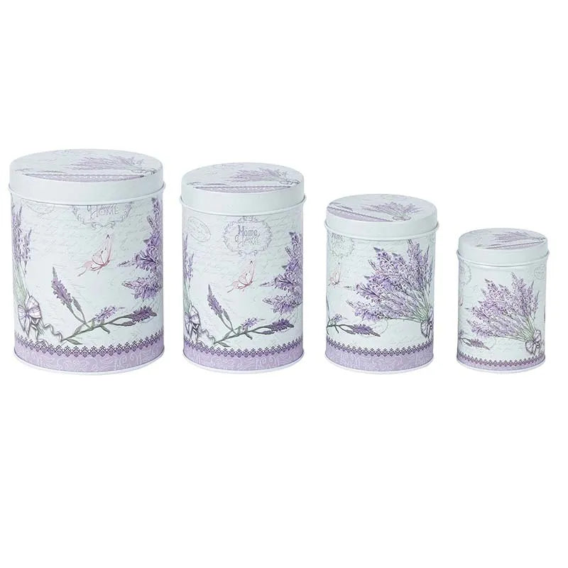Long Light Lavender Storage Tins | Set of 4 Default Title