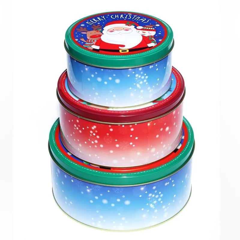 Seasons Greetings Round Storage Box | Set Of 3 Default Title