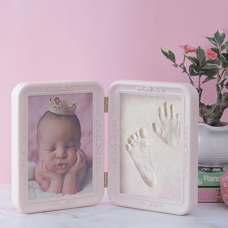 Newborn Baby Photo & Mould Frame Gift Set | Multiple Colors Pink