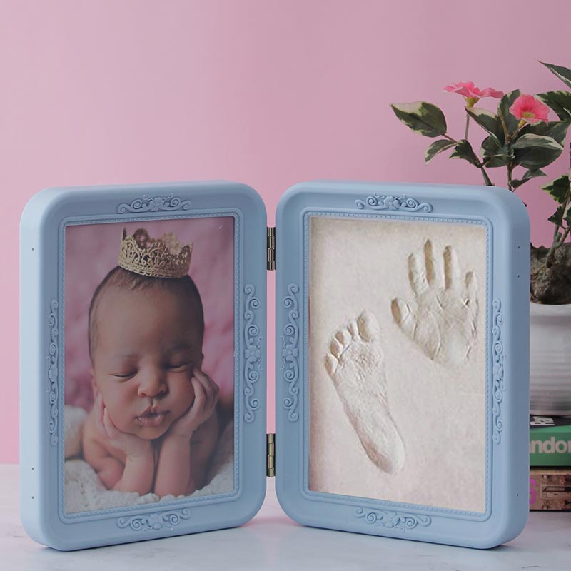 Newborn Baby Photo & Mould Frame Gift Set | Multiple Colors Blue