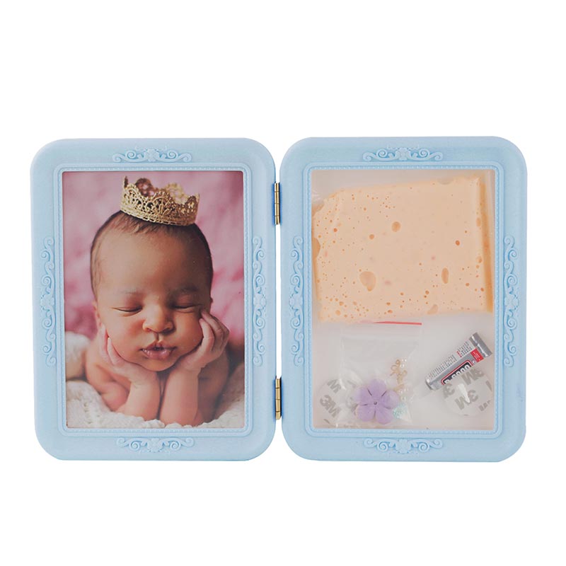 Newborn Baby Photo & Mould Frame Gift Set | Multiple Colors Blue