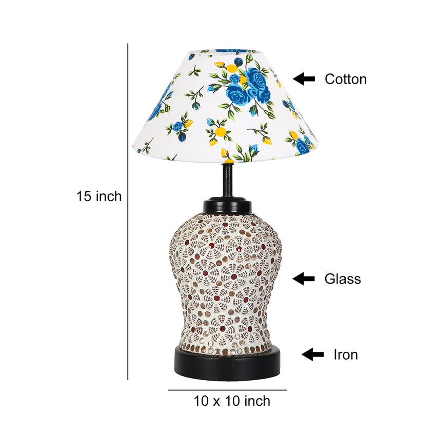 Sunny and Radiant Bright Orange Wood Table Lamp with Shade Without Bulb | 10 x 15 inches