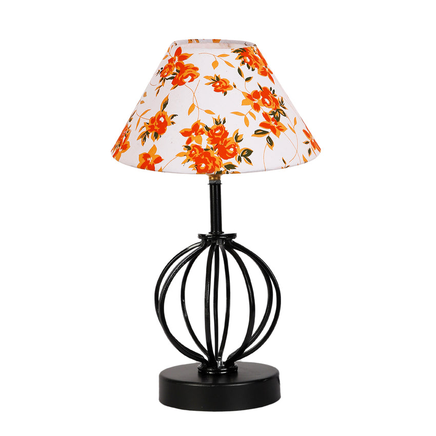 Bold Accent Multicolor Metal & Wood Table Lamp with Shade Without Bulb | 10 x 15 inches