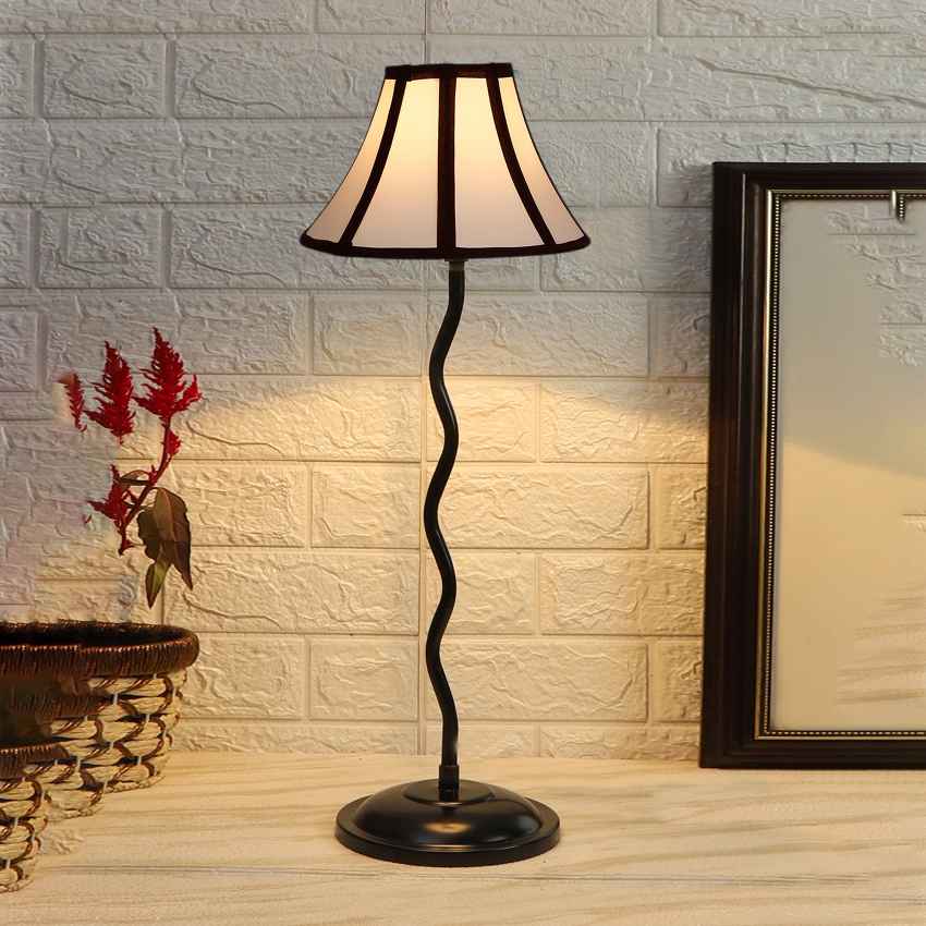 Bold Vibrant Striking Multicolor Metal Table Lamp with Shade Without Bulb | 12 x 25 inches