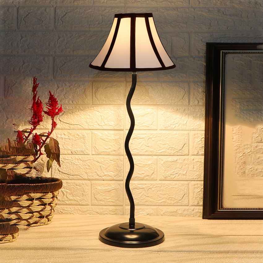 Bold Vibrant Striking Multicolor Metal Table Lamp with Shade Without Bulb | 12 x 25 inches