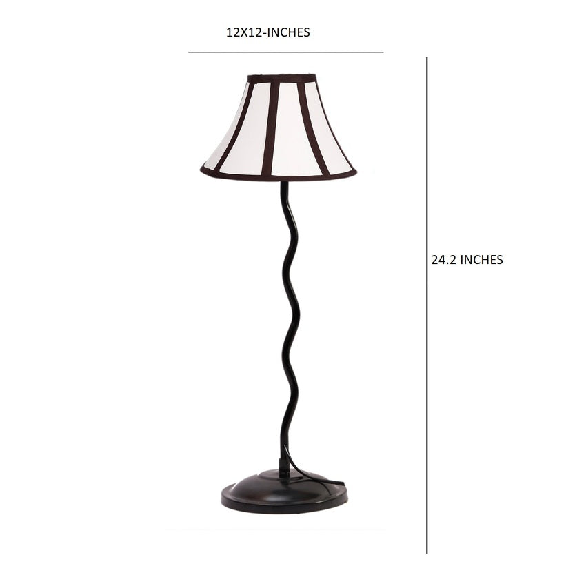 Bold Vibrant Striking Multicolor Metal Table Lamp with Shade Without Bulb | 12 x 25 inches