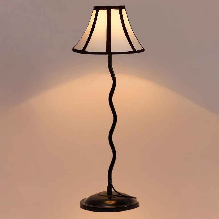 Bold Vibrant Striking Multicolor Metal Table Lamp with Shade Without Bulb | 12 x 25 inches