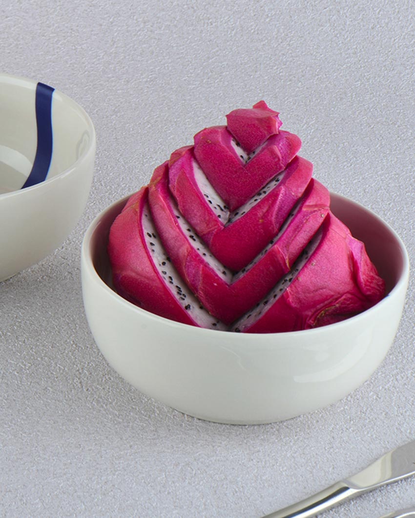 Trendy Stylish TAMO White Porcelain Serving Bowl | 7 x 4 inches | 1.5L