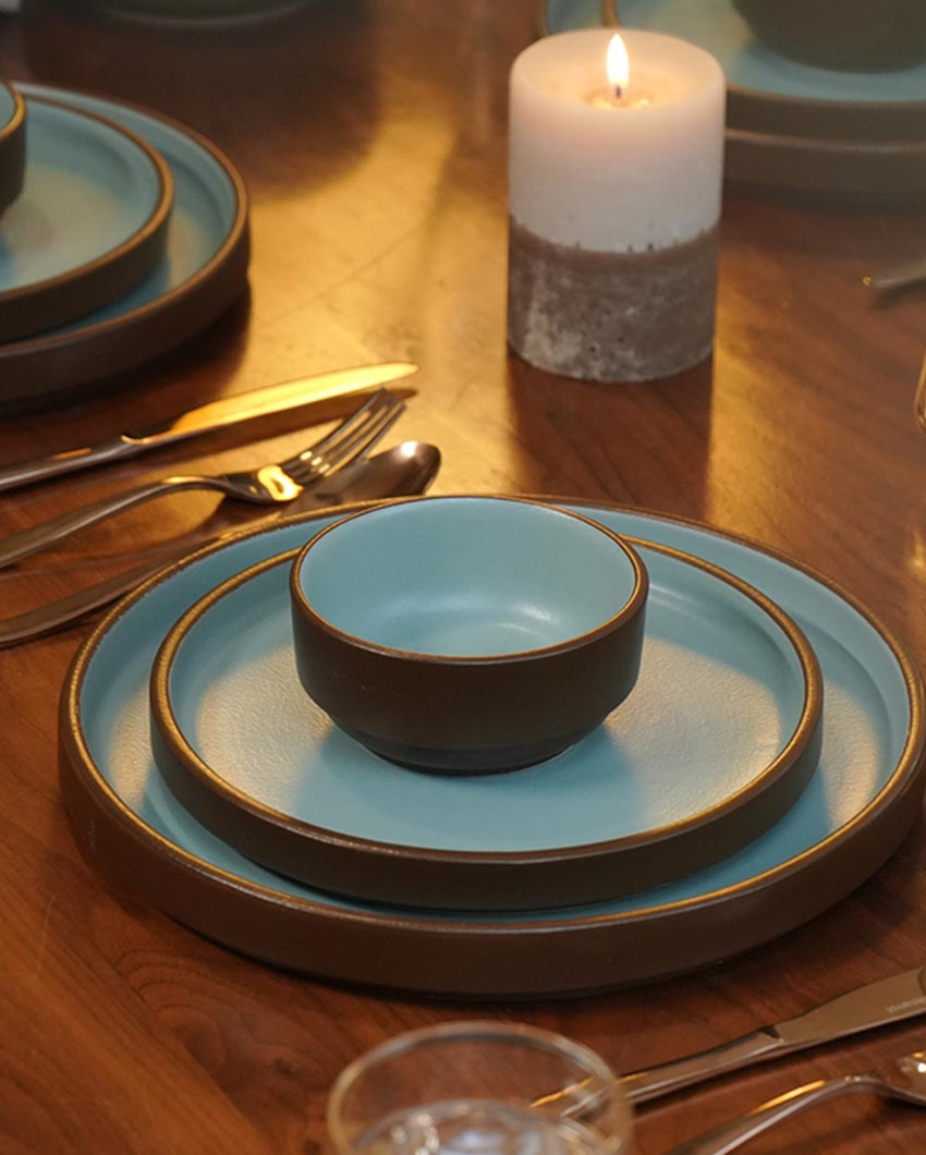 Everyday Use Friendly Stoneware Quarter Plates | Set of 6 | 7 inches
