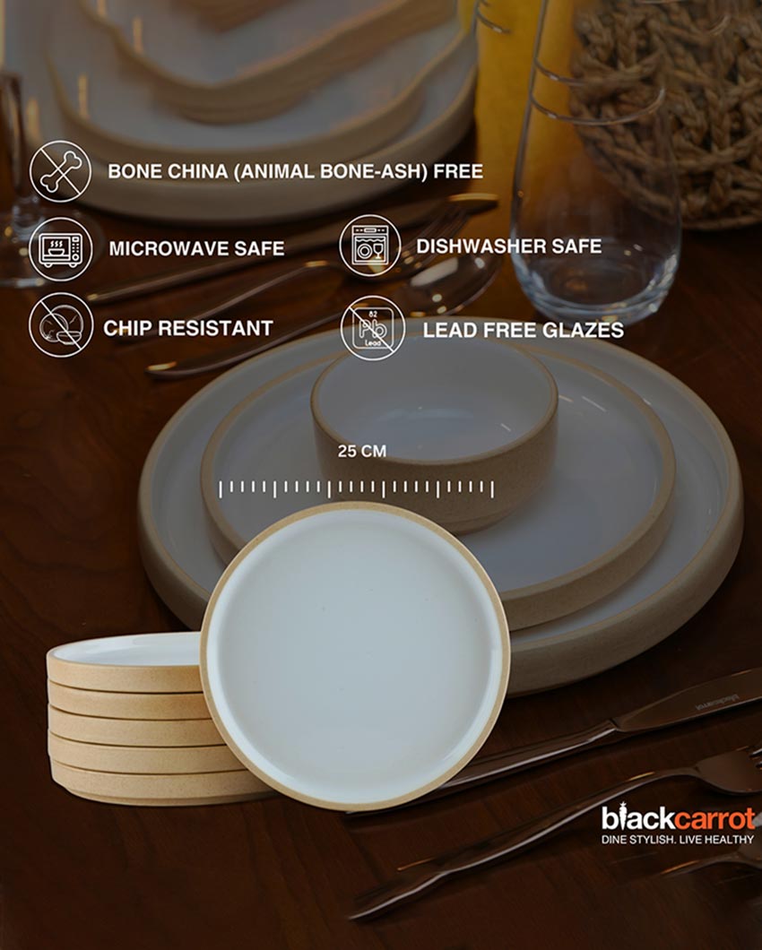 Matte Glazed Stoneware Full Plate | Set of 6 | 10 inches