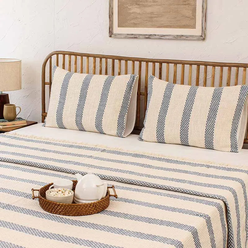 Blue Shivalik Bedcover | King Size | 100x108 Inches