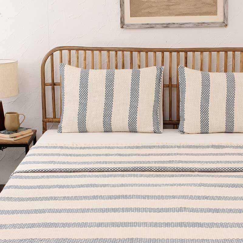 Blue Shivalik Bedcover | King Size | 100x108 Inches