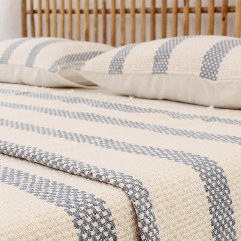 Blue Shivalik Bedcover | King Size | 100x108 Inches