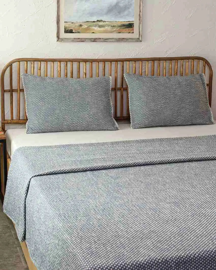 Dark Blue Vindhya Cotton Bedcover | Double Bed | 108 X 100 inches