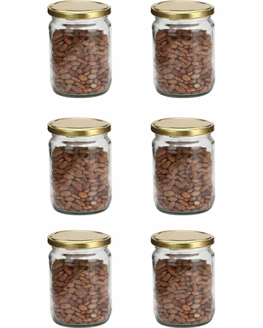 Classy Design Transparent Glass Jar Containers | 4 x 5 inches | 500ml