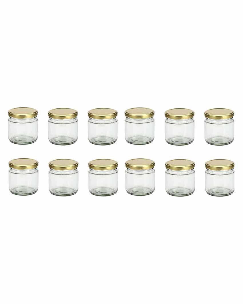 Snap-Seal Design Transparent Glass Jar Containers | 4 x 3 inches | 350ml
