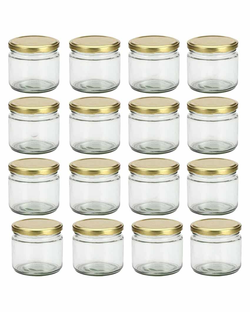 Snap-Seal Design Transparent Glass Jar Containers | 4 x 3 inches | 350ml