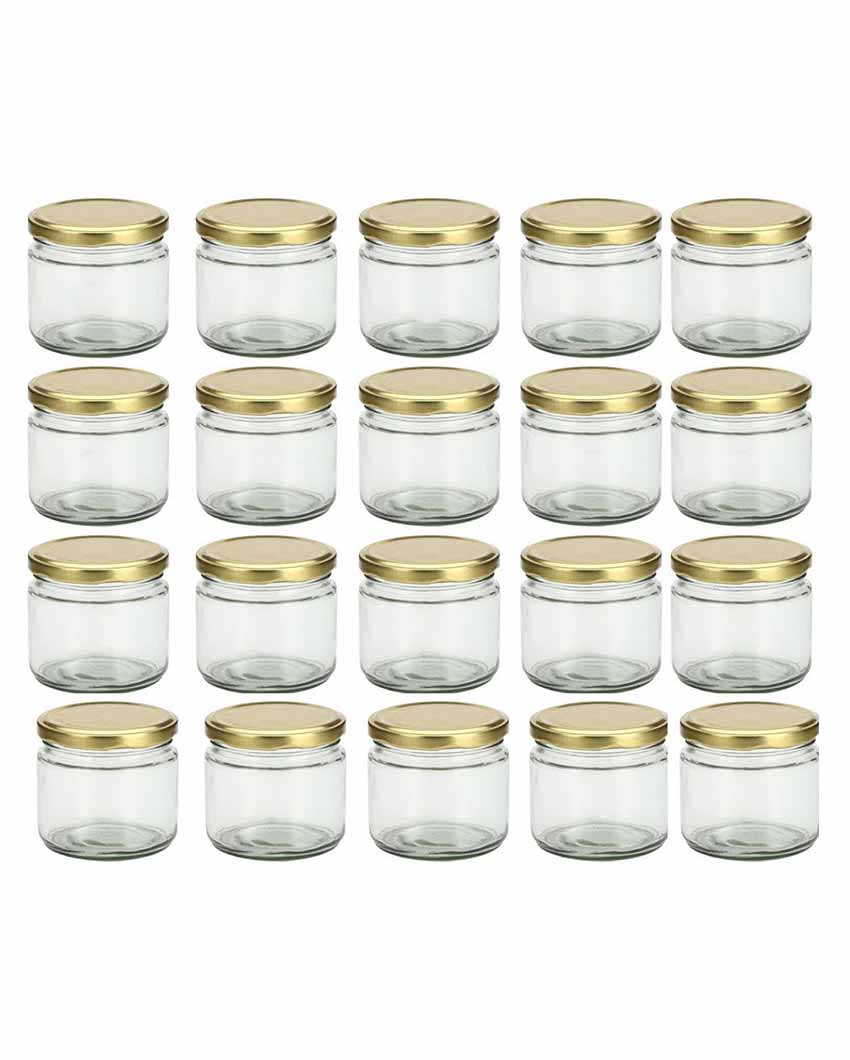 Snap-Seal Design Transparent Glass Jar Containers | 4 x 3 inches | 350ml