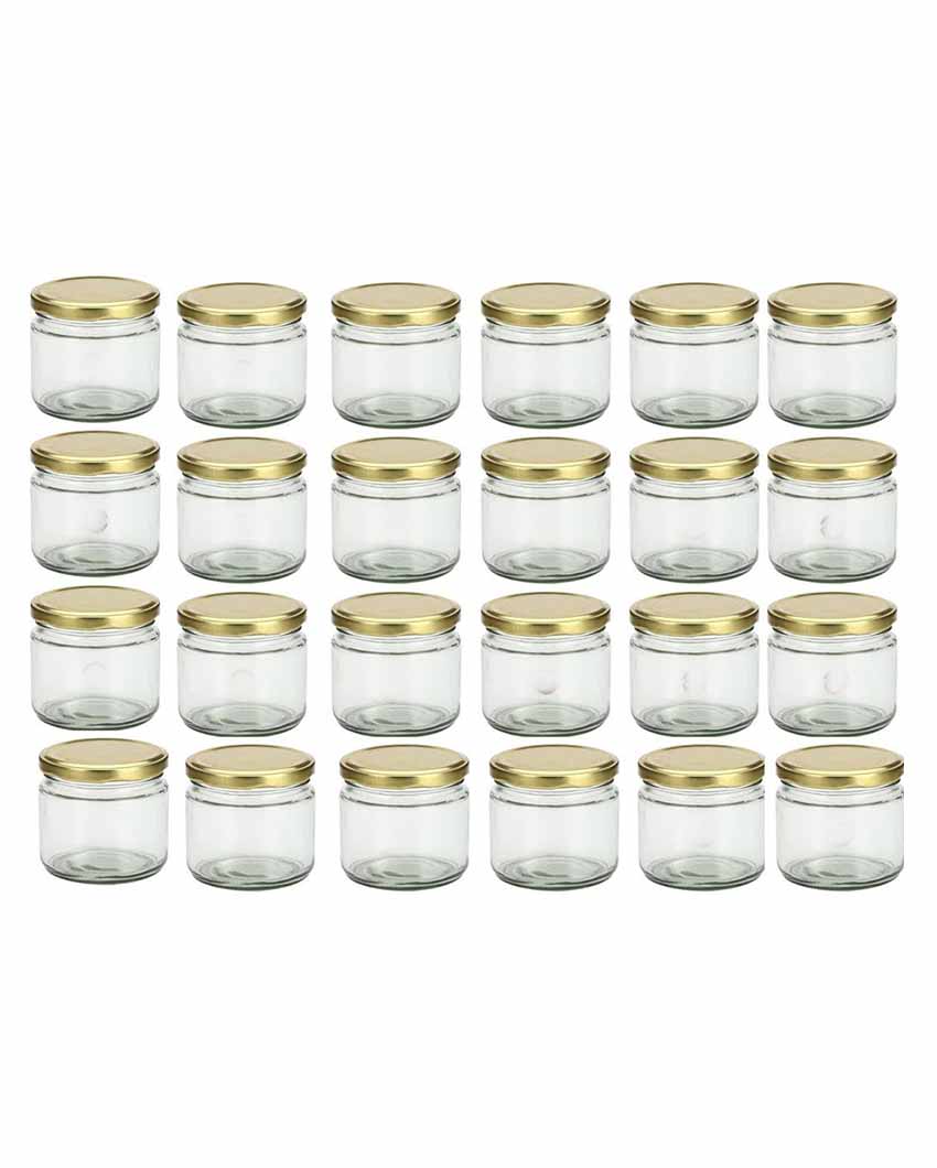 Snap-Seal Design Transparent Glass Jar Containers | 4 x 3 inches | 350ml