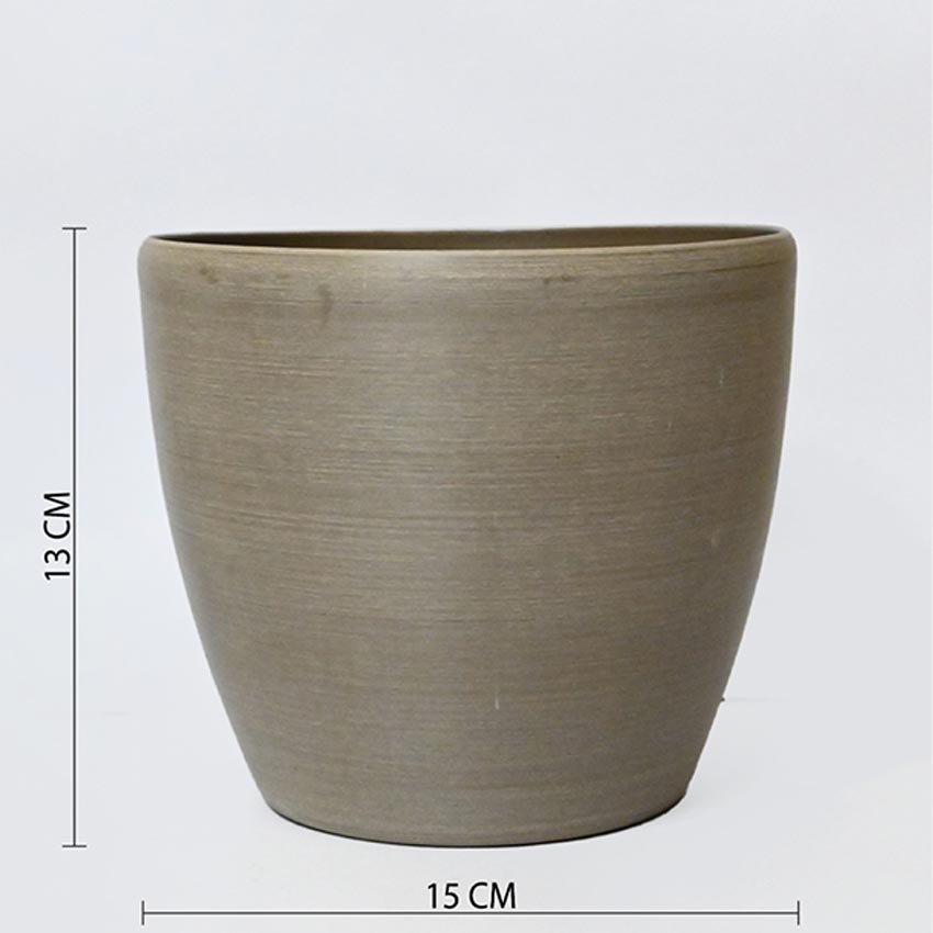 Earth Elegance Matte Brown Minimalist Charm Small Pot | 5 x 6 inches