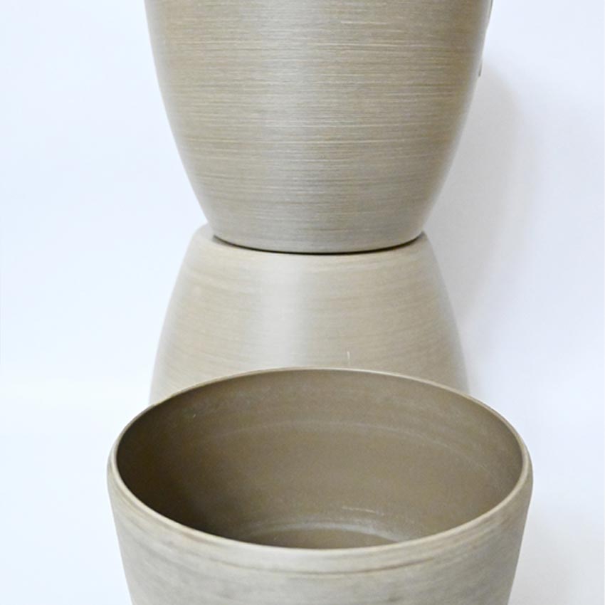 Earth Elegance Matte Brown Minimalist Charm Medium Pot | 7 x 6 inches