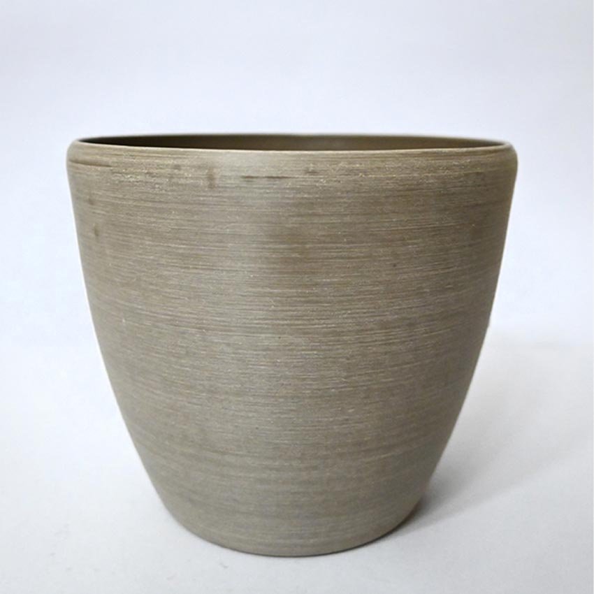 Earth Elegance Matte Brown Minimalist Charm Medium Pot | 7 x 6 inches