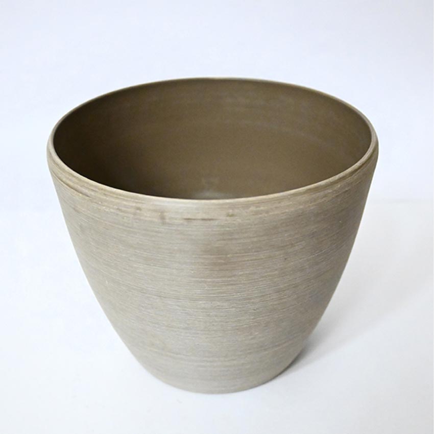 Earth Elegance Matte Brown Minimalist Charm Medium Pot | 7 x 6 inches