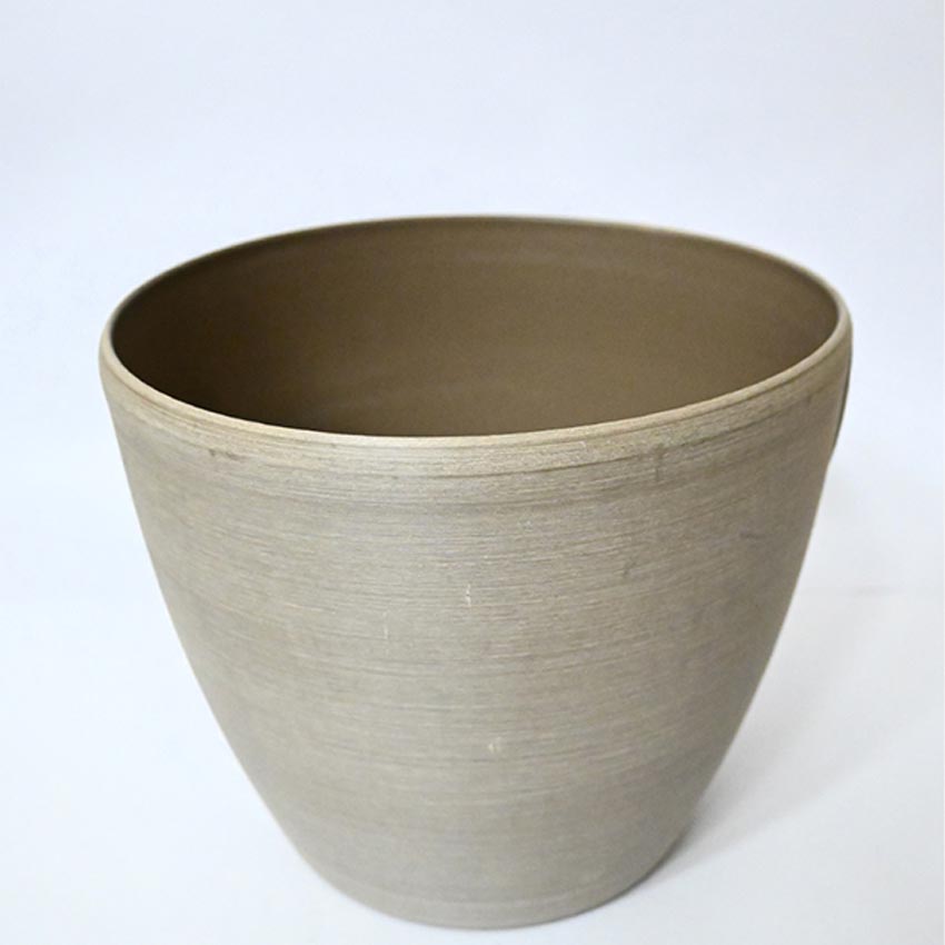 Earth Elegance Matte Brown Minimalist Charm Medium Pot | 7 x 6 inches