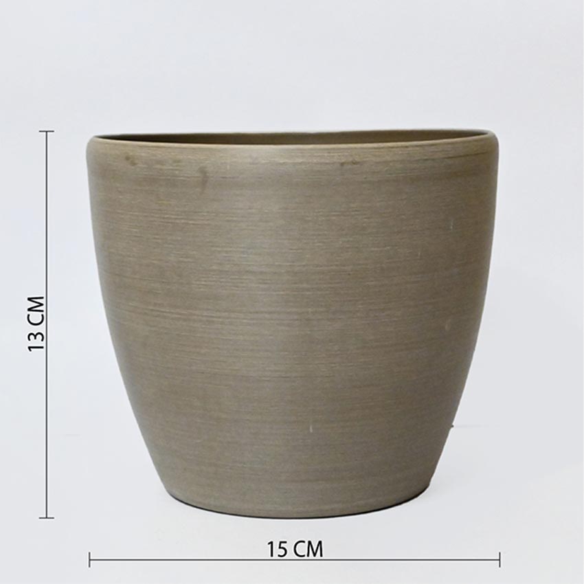 Earth Elegance Matte Brown Minimalist Charm Pots