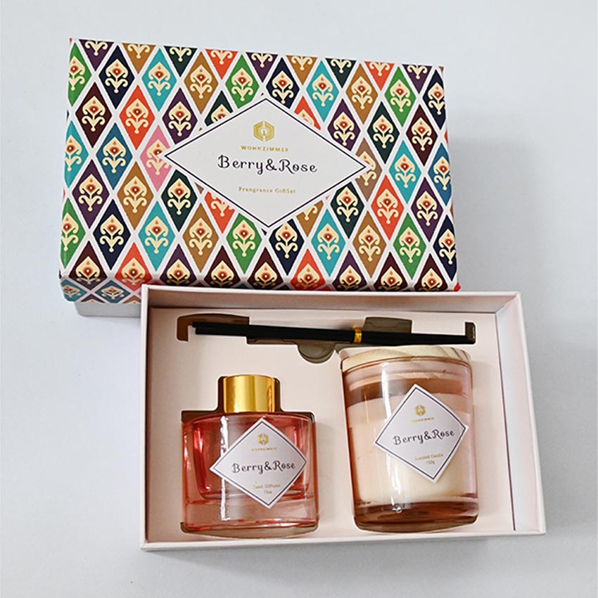 Reed Fragrance Diffuser and Scented Candle Gift Set | 11 x 5 x 3 inches